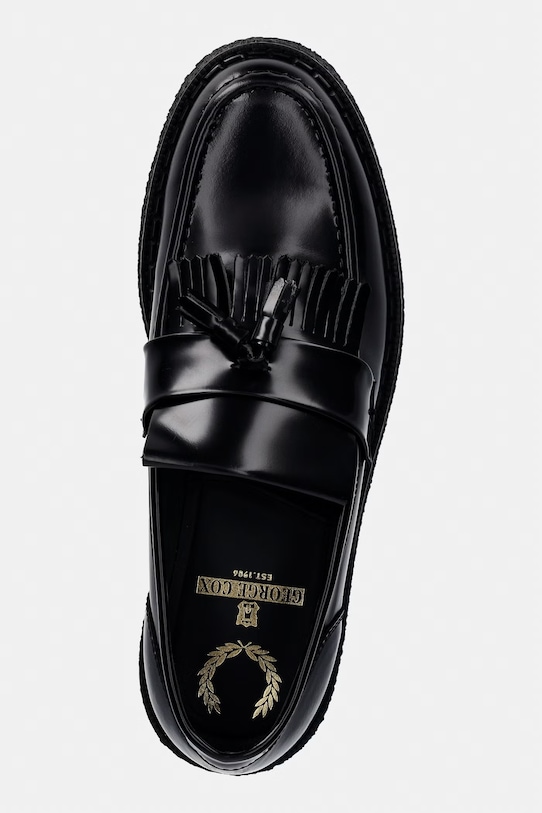 Fred Perry mokasyny skórzane czarny SB8355