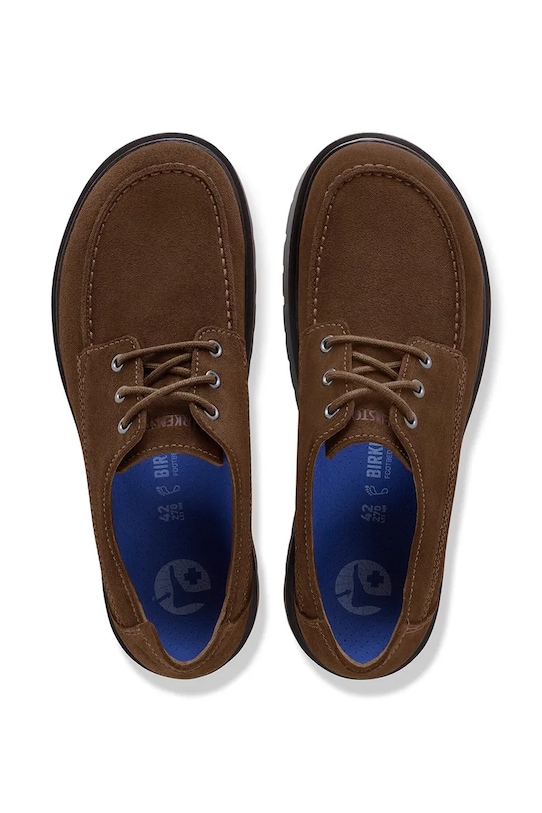 Birkenstock półbuty zamszowe Highwood Moc Lace Low brązowy 1031885