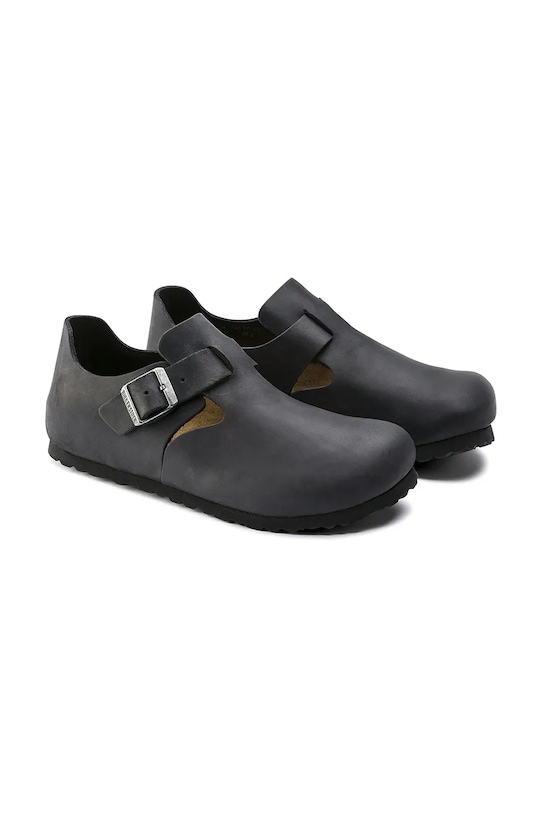 Obuwie Birkenstock półbuty skórzane London 166543 czarny