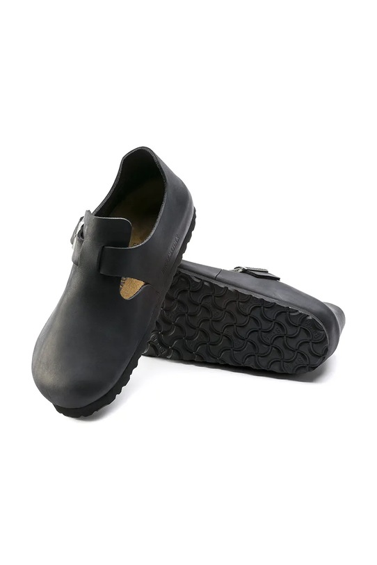 Birkenstock półbuty skórzane London 166543 czarny