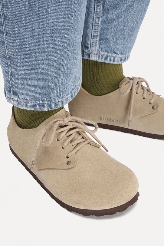 Birkenstock Maine półbuty na płaskim obcasie męskie zamszowe 1031698