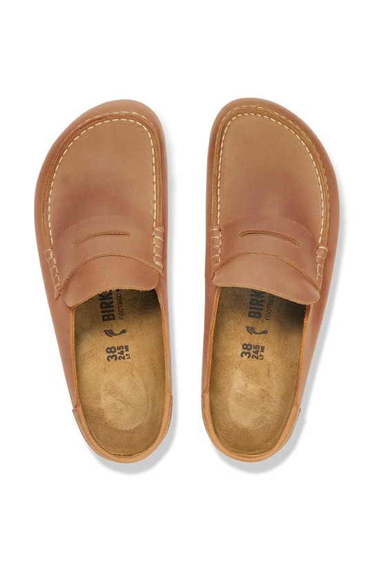 Birkenstock mokasyny skórzane Naples brązowy 1030206