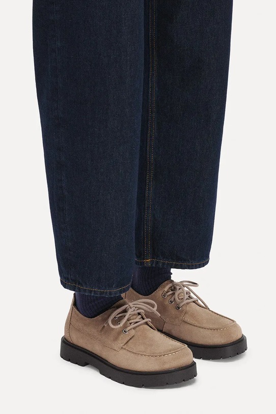 Birkenstock półbuty zamszowe Highwood Moc Lace Low 1031884.