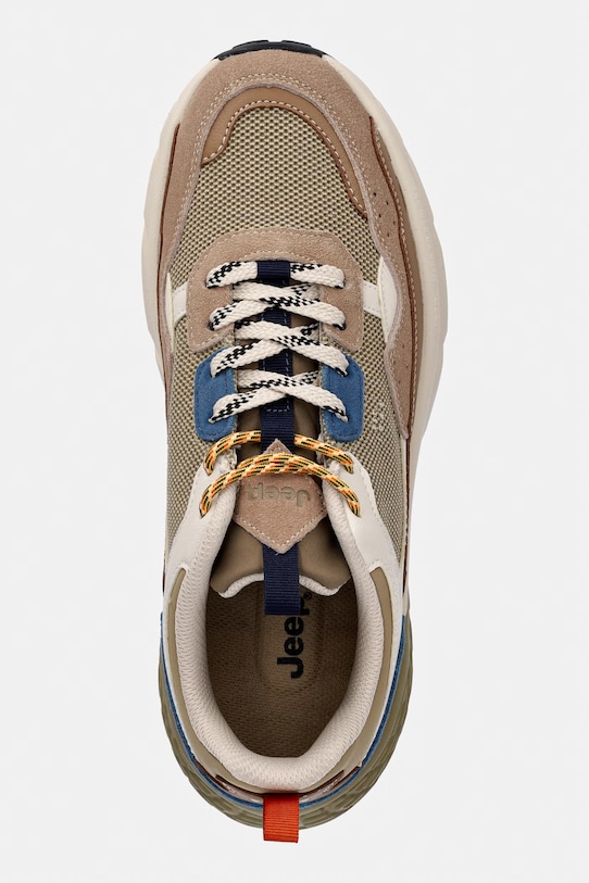 Jeep GROOVE WASHED MESH sneakersy męskie brązowy JM61004A160