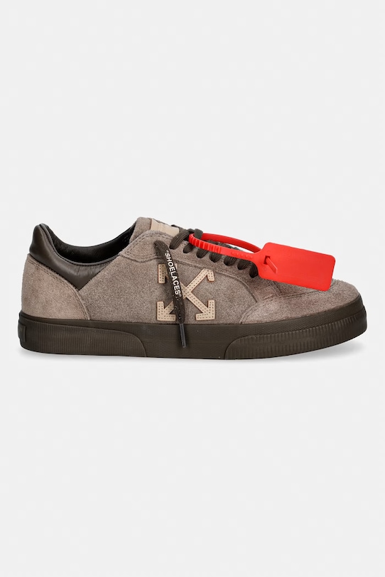 Off-White Vulc sneakersy męskie zamszowe M293S6L004 brązowy SS26
