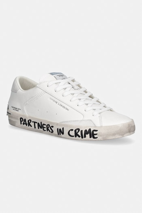 Crime London DISTRESSED sneakersy męskie skórzane biały 16017PP5.10