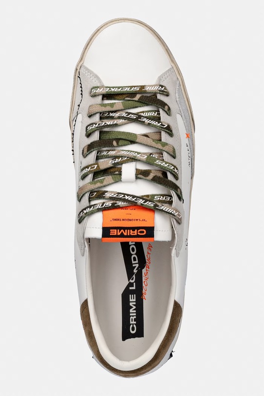 Crime London DECONSTRUCTED sneakersy męskie skórzane biały 19071PP8.10