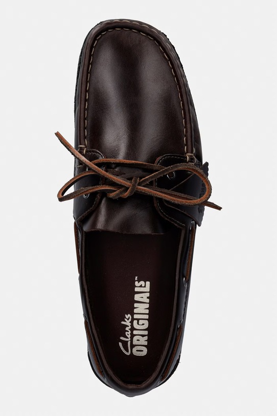 Clarks Originals Godney Boat mokasyny męskie skórzane brązowy 26185683