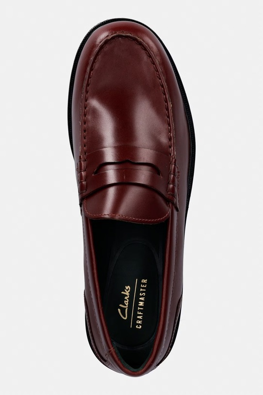 Clarks Originals CraftJames Lo mokasyny męskie skórzane czerwony 26183358