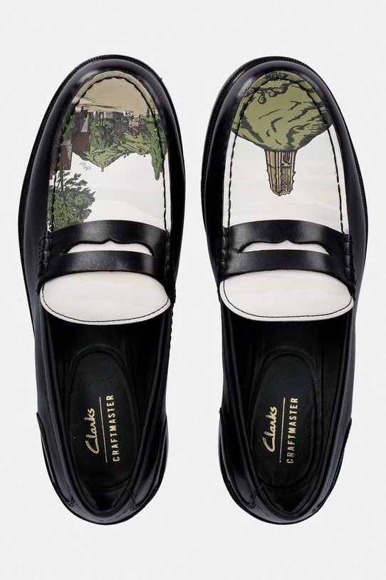 Clarks Originals CraftJames Lo mokasyny męskie skórzane 26186612 czarny SS26