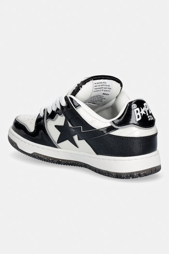 Scarpe A Bathing Ape SK8 STA BOLD #1 sneakers da uomo in pelle 0ZXSHM313911Q nero