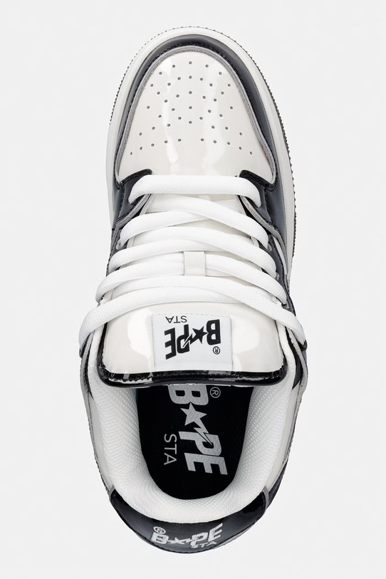 A Bathing Ape SK8 STA BOLD #1 sneakers da uomo in pelle nero 0ZXSHM313911Q