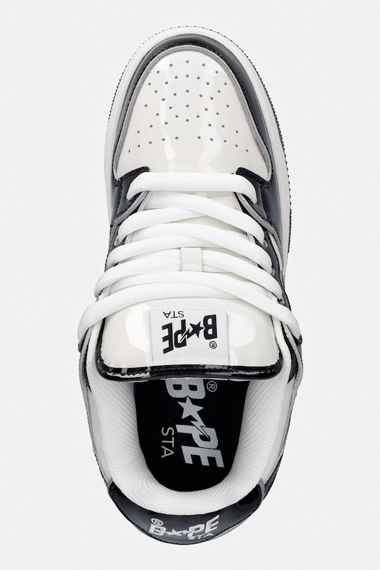 A Bathing Ape SK8 STA BOLD #1 sneakers da uomo in pelle nero 0ZXSHM313911Q