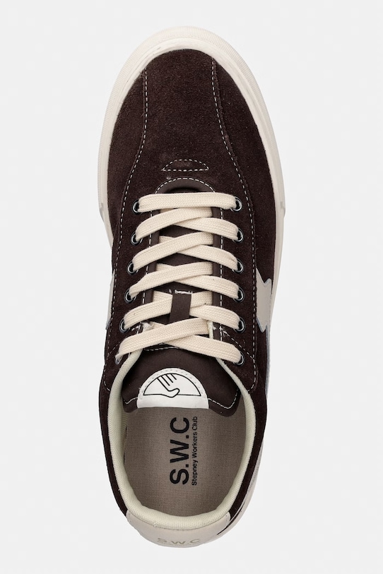 Stepney Workers Club DELLOW S-STRIKE SUEDE sneakersy męskie skórzane brązowy YA25215