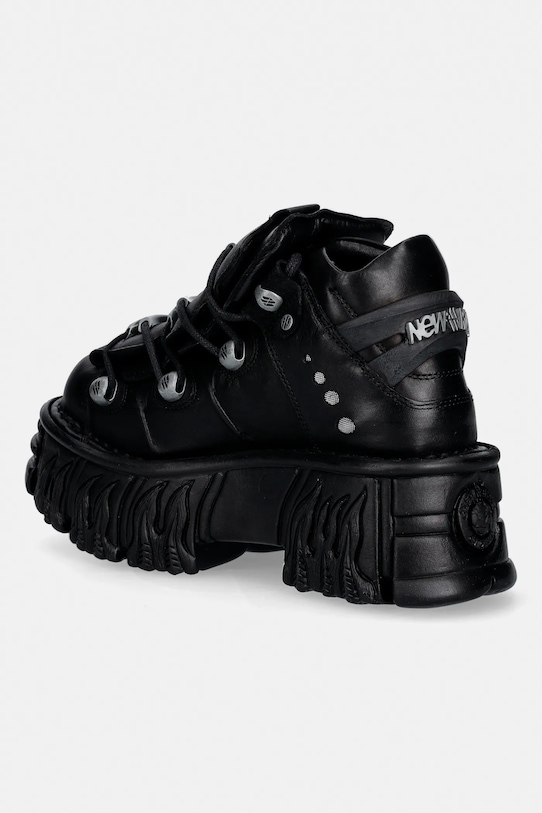 Obuwie New Rock sneakersy skórzane ITALI NEGRO, NOMADA NEGRO M.106.S71 czarny