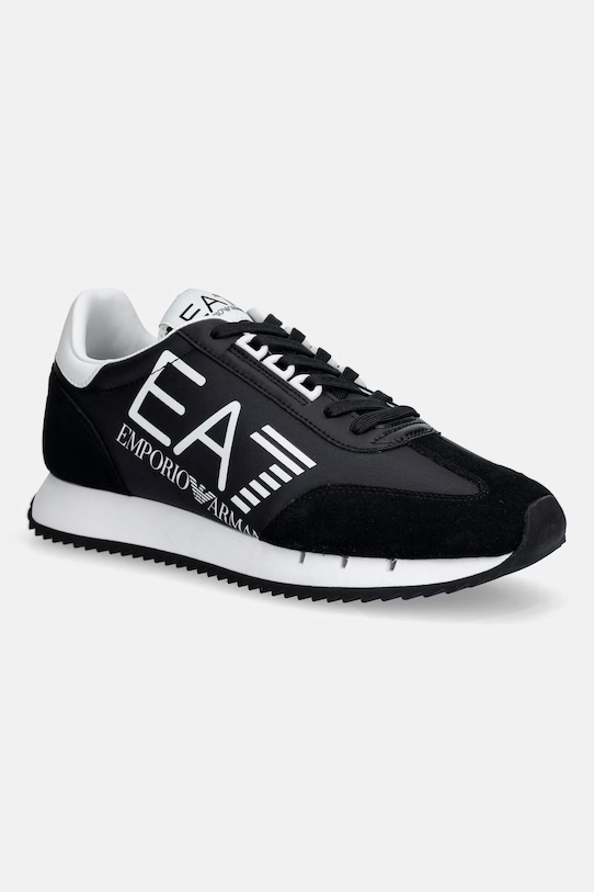 Кроссовки EA7 Emporio Armani замш чёрный AF18609.7X000541