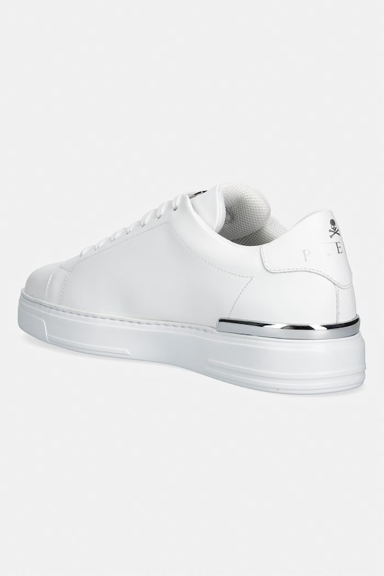 Obuwie Philipp Plein sneakersy skórzane Leather Lo-Top Hexagon USC0379.PLE075N.01 biały