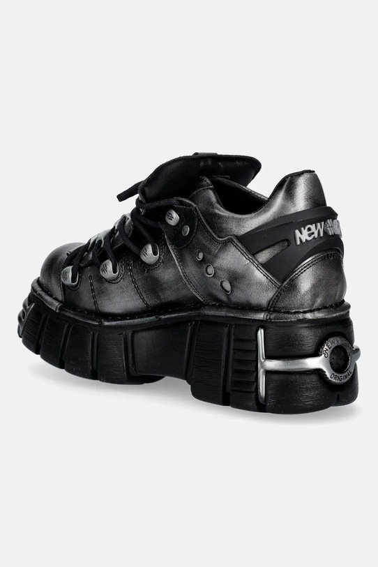 Obuwie New Rock półbuty skórzane PULIK ACERO, TOWER NEGRO ACERO + lateral + M.120N.C76 szary