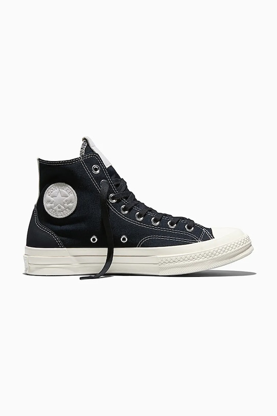 Πάνινα παπούτσια Converse Chuck 70 δέρμα σαμουά μαύρο A17763C