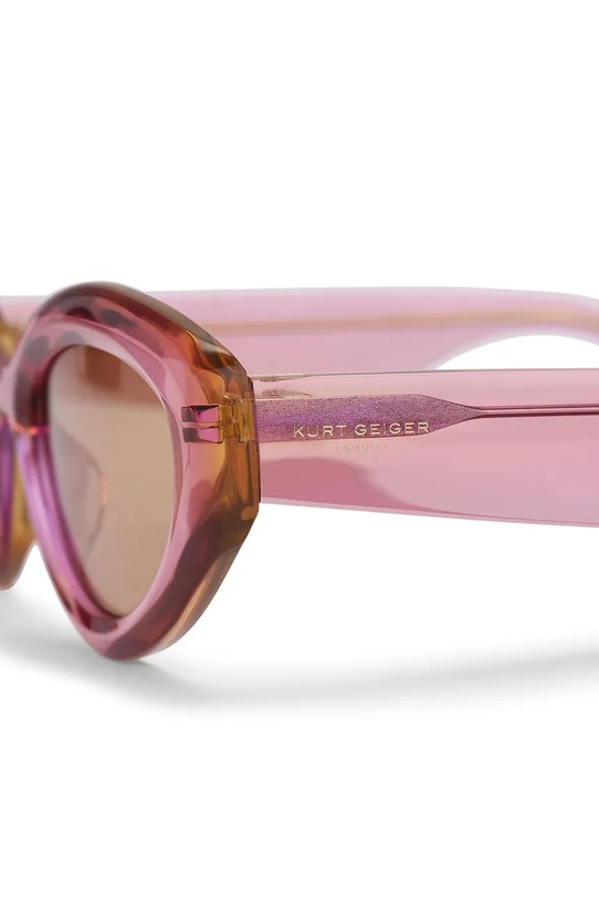 Kurt Geiger London okulary przeciwsłoneczne kocie oczy damskie Kensington różowy 5509998679