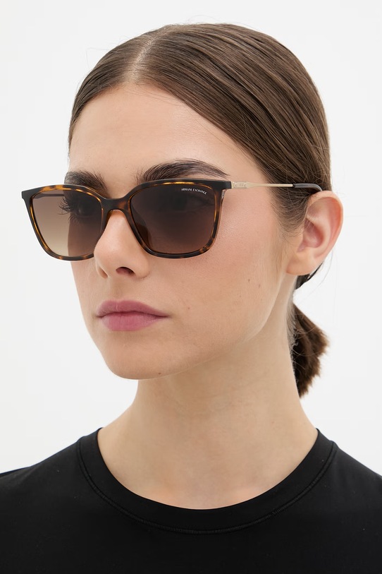 Armani Exchange slnečné okuliare dámske hnedá 0AX4171SU