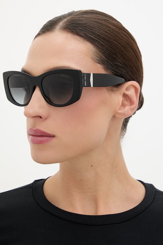 Jimmy Choo slnečné okuliare typ mačacieho oka dámske čierna 0JC5066U