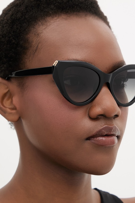 Akcesoria Furla okulary przeciwsłoneczne kocie oczy damskie WD00175.A.0116.O6000 czarny