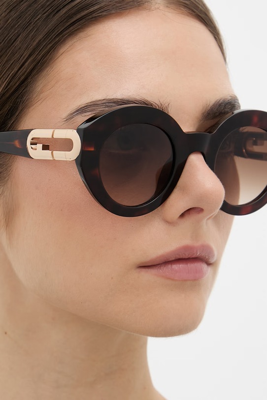 Аксесуари Furla круглі сонцезахисні окуляри жіночі WD00157.A.0116.AN000 коричневий