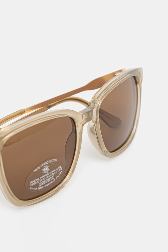 Akcesoria Aldo okulary przeciwsłoneczne kwadratowe męskie OSSCAR OSSCAR.280 beżowy