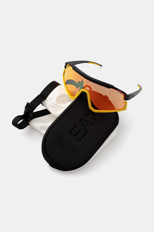 Akcesoria EA7 Emporio Armani okulary przeciwsłoneczne męskie 0Q74006.63556S żółty