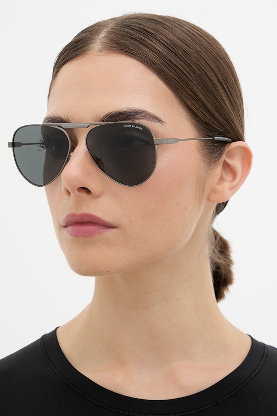 Armani Exchange okulary przeciwsłoneczne pilotki 0AX2060S szary SS26