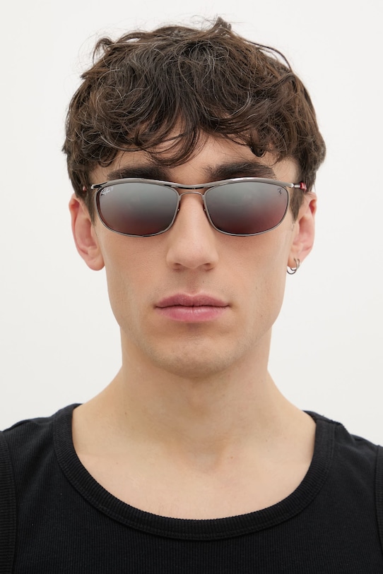 Ray-Ban okulary przeciwsłoneczne SCUDERIA FERRARI COLLECTION 0RB3819M srebrny
