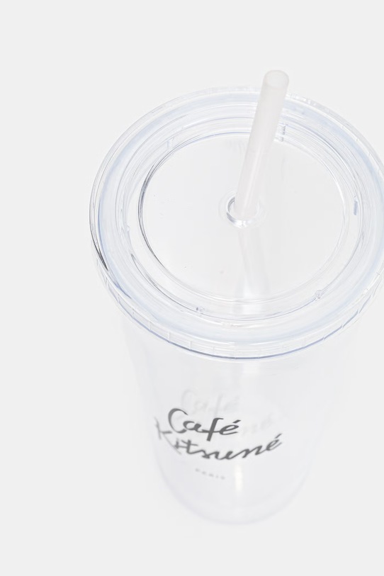 Café Kitsuné kubek z rurką QU08110O0022 biały SS26