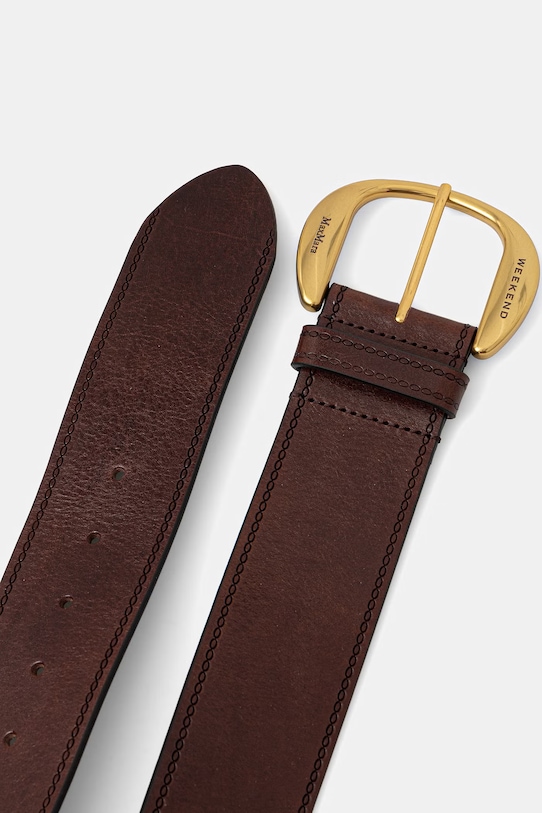 Weekend Max Mara pasek skórzany ALACCATO 2615501064600 brązowy SS26