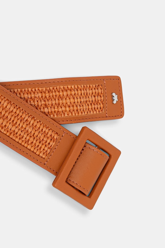 Weekend Max Mara pasek damski z imitacji skóry ABOCCA 2615501015600 pomarańczowy SS26