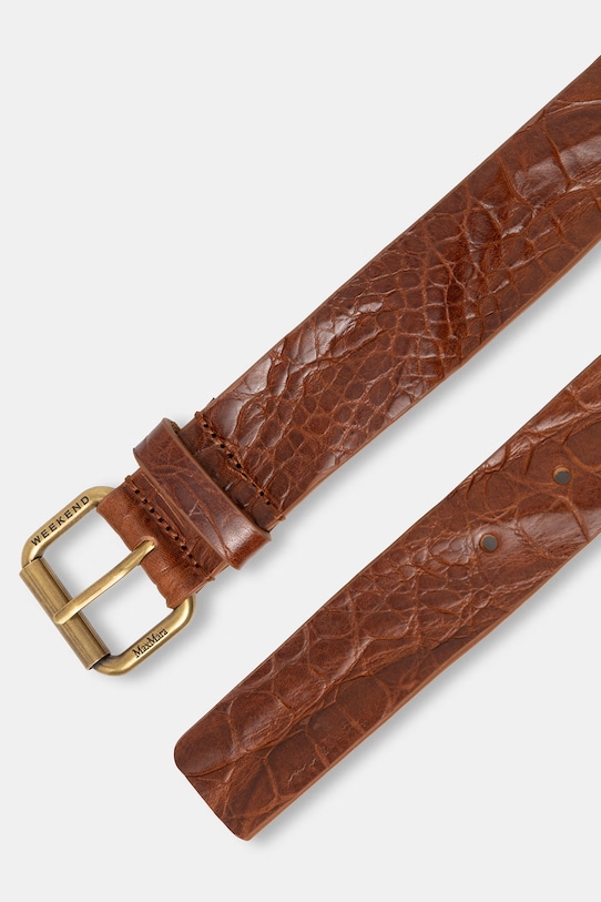 Weekend Max Mara pasek damski skórzany AFUNALE 2615501035600 brązowy SS26