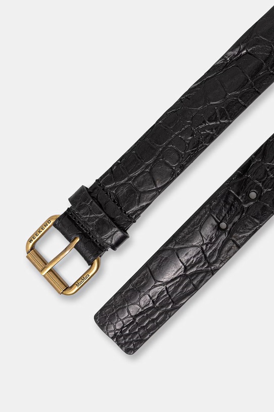 Weekend Max Mara pasek damski skórzany AFUNALE 2615501035600 czarny SS26