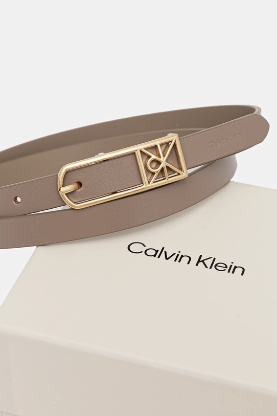Akcesoria Calvin Klein pasek LV04F7057G beżowy