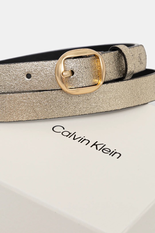 Akcesoria Calvin Klein pasek skórzany LV04F7058G złoty