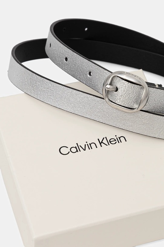 Doplnky Kožený opasok Calvin Klein LV04F7058G strieborná