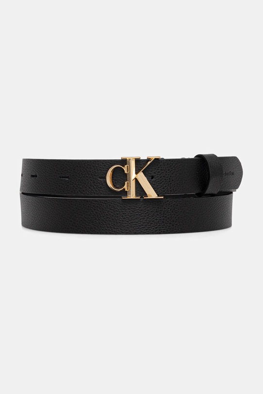 Calvin Klein pasek imitacja skóry licowej czarny LV04F7060G