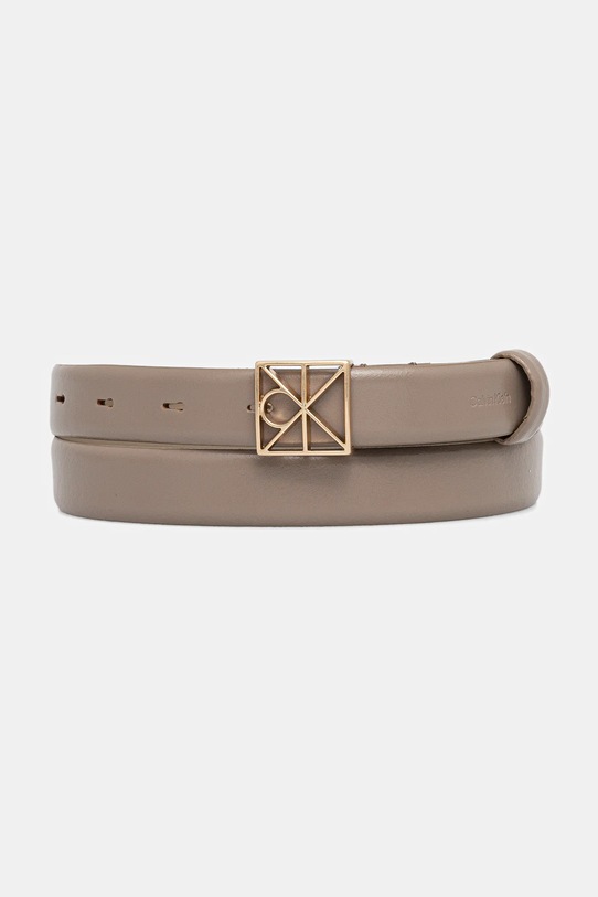 Calvin Klein pasek imitacja skóry licowej beżowy LV04F7072G