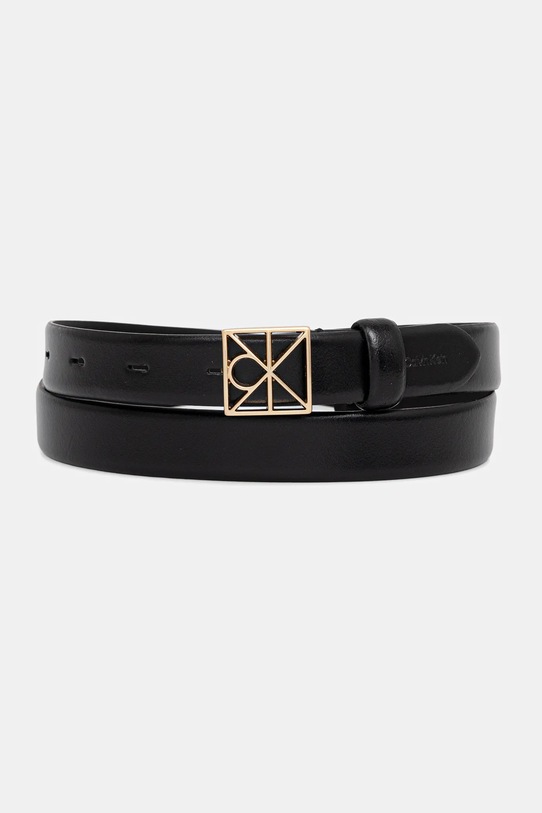 Calvin Klein pasek imitacja skóry licowej czarny LV04F7072G