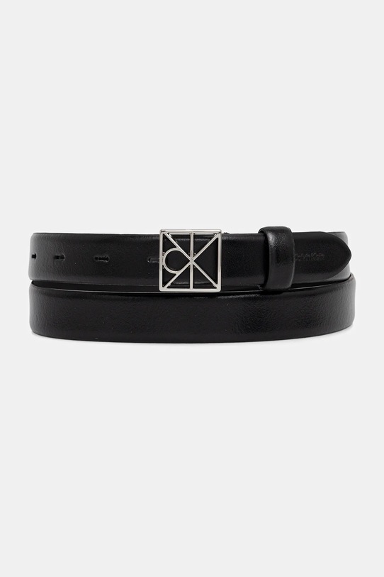 Calvin Klein pasek imitacja skóry licowej czarny LV04F7072G