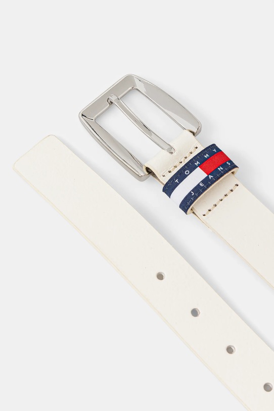Tommy Jeans pasek skórzany AW0AW18099 beżowy SS26