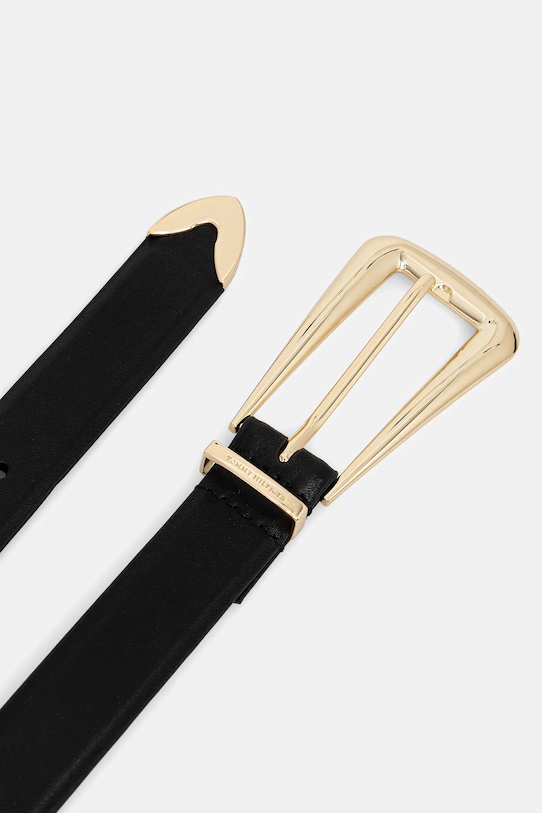 Tommy Hilfiger pasek skórzany AW0AW18112 czarny SS26