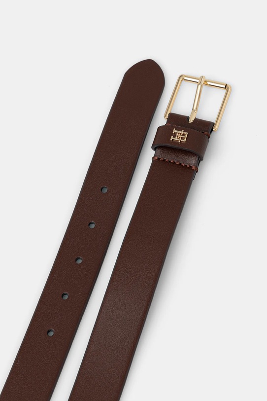 Tommy Hilfiger pasek skórzany AW0AW18251 brązowy SS26