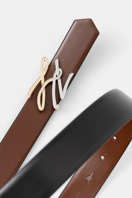 Akcesoria Karl Lagerfeld pasek skórzany dwustronny K/AUTOGRAPH B1W33044 czarny