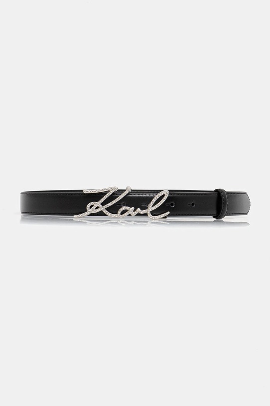 Karl Lagerfeld pasek skórzany K/SIGNATURE czarny B1W33101