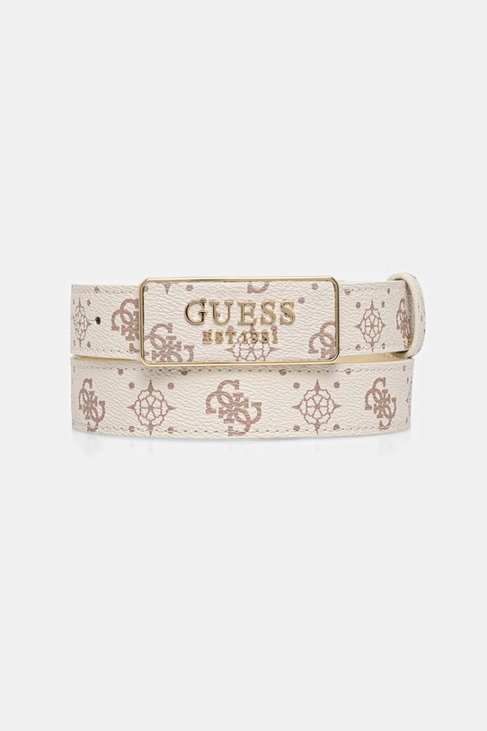 Guess pasek CARRIE imitacja skóry licowej beżowy BW9335.P6130